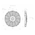 Axialer Sauglüfter SPAL 12V VA10-AP10/C-61A 305 MM