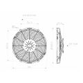 Axial Pull Radiator Cooling Fan SPAL 12V VA09-AP50/C-54S 280MM