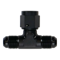 6AN Male Flare to Female Flare Swivel Tee on 90 DeatschWerks