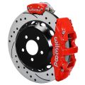 Wilwood 140-13888-DR AERO4-MC4 Big Brake Parking Hinterachs-Bremskit 14.00 Gebohrt Rot für Ford