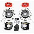 Wilwood 140-7141-DR Forged Dynalite Rear Brake Kit 12.19 Drilled Red