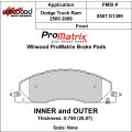 Brake Pads Wilwood 150-10-D1399K BP-10 D1399 Street Performance Racing Pads .79