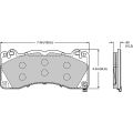 Brake Pads Wilwood 150-30-D1792K BP-30 D1792 High-Temperature Racing Pads .60