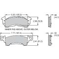 Brake Pads Wilwood 150-35-D52K BP-35 D52 High-Temperature Racing Pads .52 .58