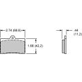 Brake Pads Wilwood 150-40-6211K High-Temperature Racing Pads .44 BP-40