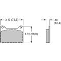 Brake Pads Wilwood 150-45-7912K BP-45 7912 High-Temperature Racing Pads .49