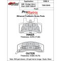 Brake Pads Wilwood 150-D0845K PM ProMatrix D845 Street Performance Racing Pads .67