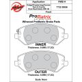 Brake Pads Wilwood 150-D0856K PM Promatrix D856 Street Performance Racing Pads .69