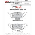 Brake Pads Wilwood 150-D0858K PM ProMatrix D858 Street Performance Racing Pads .625