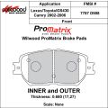 Bremsbeläge Wilwood 150-D0908K PM ProMatrix D908 Street Performance Racing Pads .68