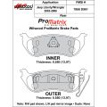 Brake Pads Wilwood 150-D0981K PM ProMatrix D981 Street Performance Racing Pads .55