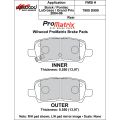 Brake Pads Wilwood 150-D0999K PM ProMatrix D999 Street Performance Racing Pads .55