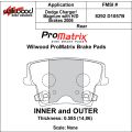 Brake Pads Wilwood 150-D1057BK PM ProMatrix D1057B Street Performance Racing Pads .585