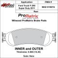 Brake Pads Wilwood 150-D1067AK PM ProMatrix D1067A Street Performance Racing Pads .565