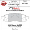 Brake Pads Wilwood 150-D1083K PM ProMatrix D1083 Street Performance Racing Pads .79