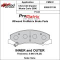 Bremsbeläge Wilwood 150-D1159K PM ProMatrix D1159 Street Performance Racing Pads .64
