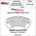 Brake Pads Wilwood 150-D1268K PM ProMatrix D1268 Street Performance Racing Pads .79