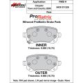 Brake Pads Wilwood 150-D1326K PM ProMatrix D1326 Street Performance Racing Pads .66