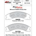 Brake Pads Wilwood 150-D1329K PM ProMatrix D1329 Street Performance Racing Pads .67 .60