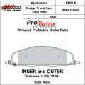 Bremsbeläge Wilwood 150-D1400K PM ProMatrix D1400 Street Performance Racing Pads .75