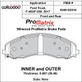 Brake Pads Wilwood 150-D2018K PM ProMatrix D2018 Street Performance Racing Pads .807