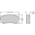 Brake Pads Wilwood 15A-10836K PolyMatrix A 4632 High-Temperature Racing Pads 1.26