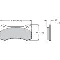 Brake Pads Wilwood 15A-9977K PolyMatrix A 6617 High-Temperature Racing Pads .67