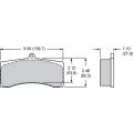Brake Pads Wilwood 15J-10004K PolyMatrix J 9728 High-Temperature Racing Pads 1.10