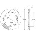 Wilwood 160-15876-B GT Slotted 48 Curved Vane Rotor 13in Burnished Left