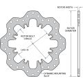 Wilwood 160-5538 Scalloped Dynamic Mount Gelochte Stahl-Bremsscheibe 12.19
