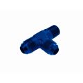 1/2 NPT to AN10 JIC Flare T-PIECE Tree Fuel Oil Adapter Blue
