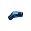 AN10 - 1/2 NPT 45' Fitting Adapter Mänlich-Mänlich Blau