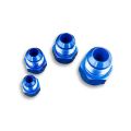 Adapter AN10 male to AN6 female JIC reducer hose fitting Blue