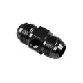 AN10 AN- 10 Adapter male-male with Inline port 1/8 NPT Fuel Oil Pressure Black