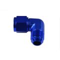 Adapter AN12 90' female-male coupler hose fitting Blue