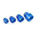 Adapter AN12 male to AN10 female JIC reducer hose fitting Blue
