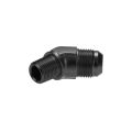 AN4 - 1/8 NPT 45' Fitting Adapter Mänlich-Mänlich Schwarz
