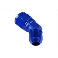 Adapter AN4 45' female-male coupler hose fitting Blue