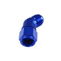 Adapter AN4 45' female-male coupler hose fitting Blue