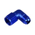 Adapter AN4 90' female-male coupler hose fitting Blue