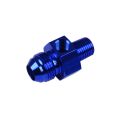 AN6 AN -6 to 1/4 NPT inline 1/8 NPT fuel oil adapter Blue