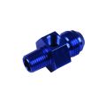 AN6 AN -6 to 1/4 NPT inline 1/8 NPT fuel oil adapter Blue