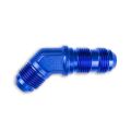 Adapter AN6 JIC bulkhead 45' male fuel hose fitting Blue