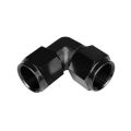 Adapter AN6 90' female-female coupler hose fitting Black