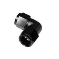 Adapter AN6 90' female-female coupler hose fitting Black