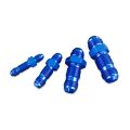 Adapter AN6 JIC bulkhead straight male hose fitting Blue