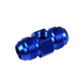 AN6 AN- 6 Adapter male-male with Inline port 1/8 NPT Fuel Oil Pressure Blue