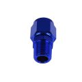 AN-8 AN8 JIC Flare to 1/4 NPT female-male straight hose fitting adapter Blue