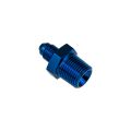 AN8 JIC Flare To 3/4 NPT Straight Hose Fitting Adapter Blue