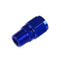 AN-8 AN8 JIC Flare to 3/8 NPT female-male straight hose fitting adapter Blue